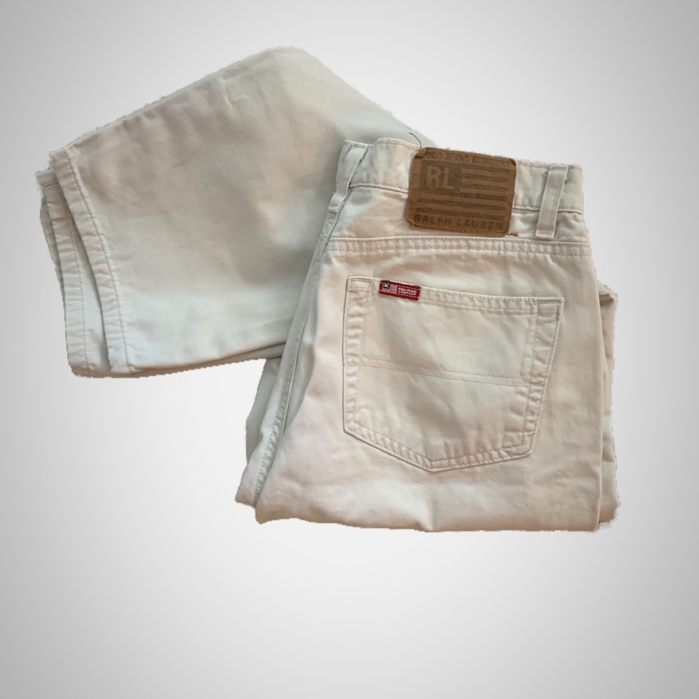 Ralph Lauren Polo Jeans.  Cream, straight legs.  Size 10.  Use & good condition.